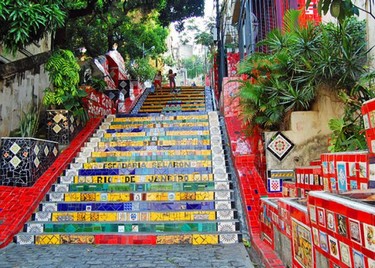 escaleraSelaron,Escalinata Selarón, Rio de Janeiro