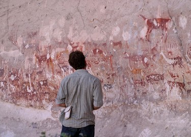 Pictografia-vilaucarani-parinacota-ACT192,Arqueología, Isla de Pascua